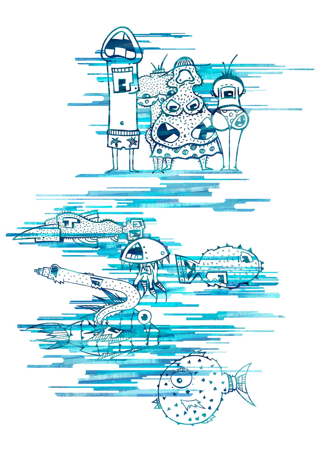 Über und unter Wasser