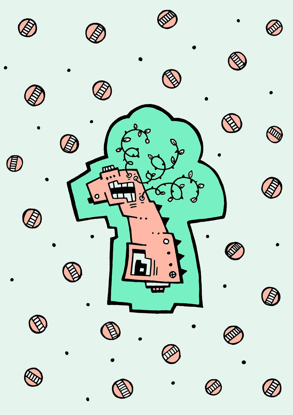 Pflanzenmann im Blumenmeer