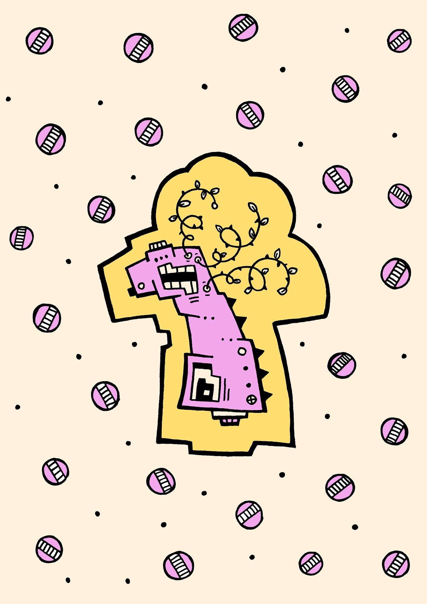 Pflanzenmann im Blumenmeer