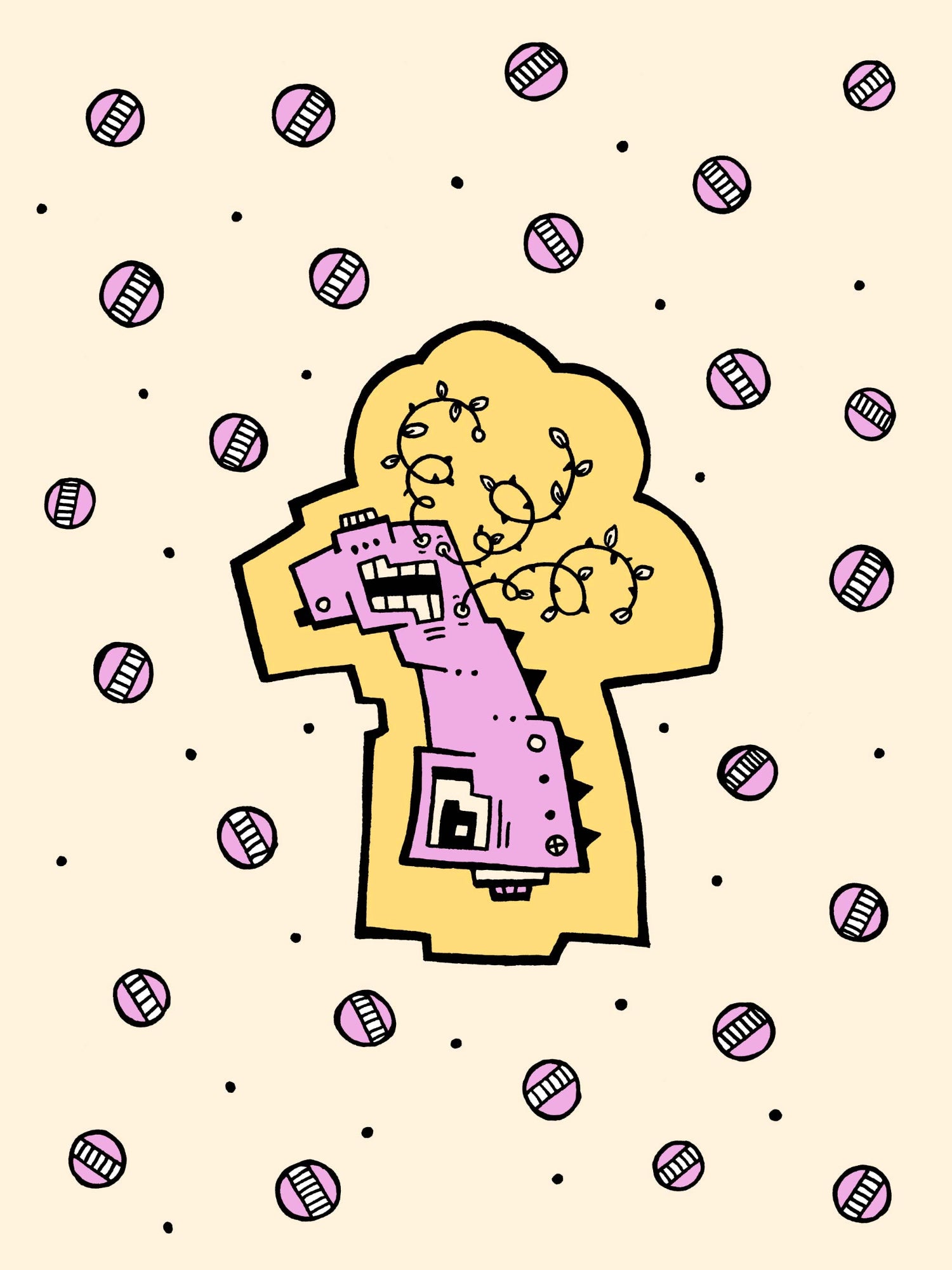 Pflanzenmann im Blumenmeer