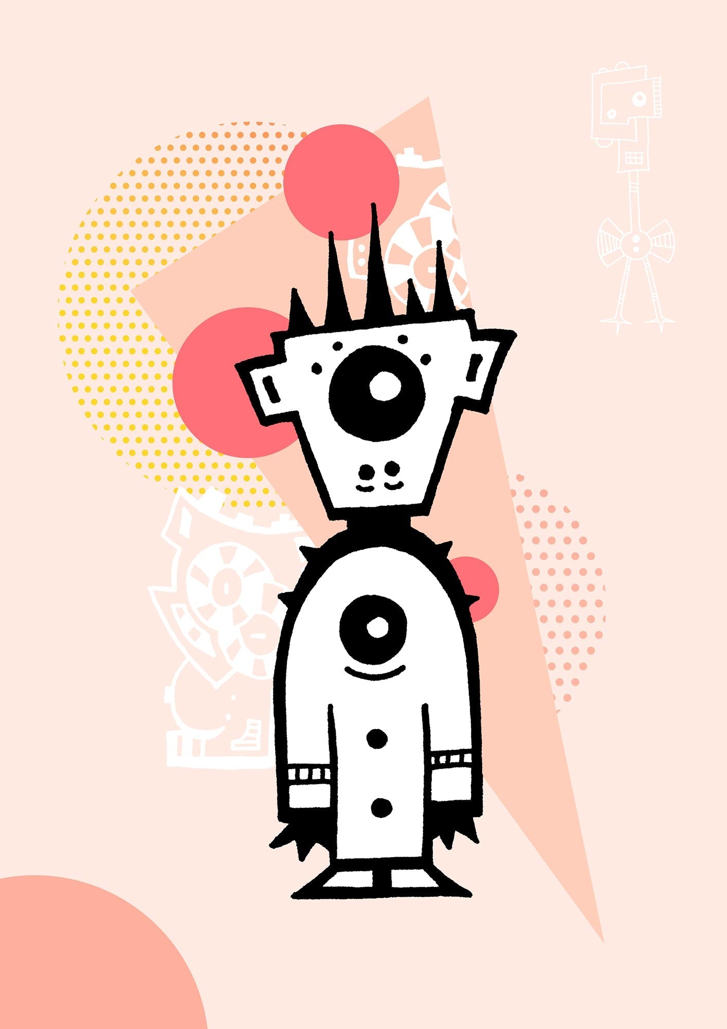 Franziskus - digital colorierte Illustration - Illuwillu Kunstdruck 210x297mm Charakter Farbe Kunstdrucke