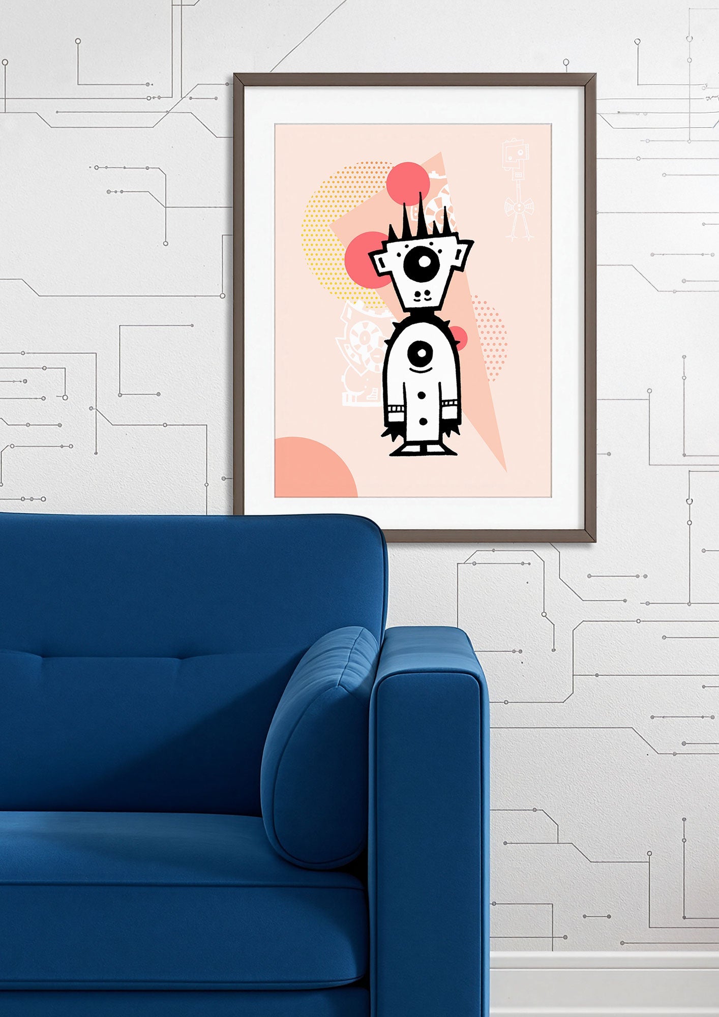 Franziskus - digital colorierte Illustration - Illuwillu Kunstdruck 210x297mm Charakter Farbe Kunstdrucke