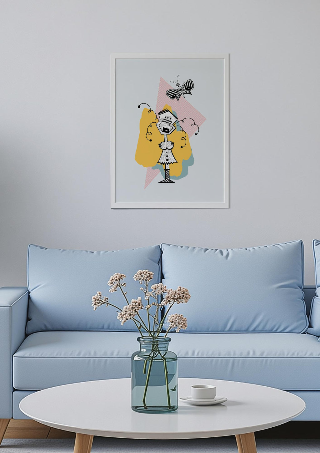 Gnädige Frau Titti - digital colorierte Illustration - Illuwillu Kunstdruck 210x297mm adults only Charakter Farbe