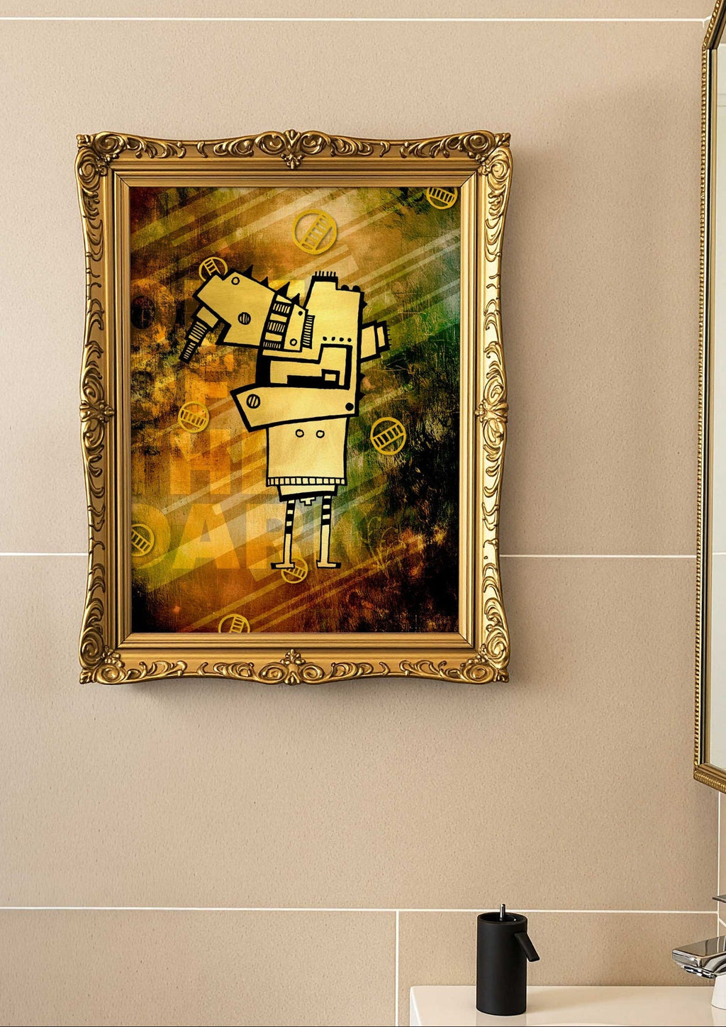 Illustrierte Figur Kopfschmerzen digital colorierte Illustration #GeorgKippes #Illuwillu Kunstdruck 210x297mm Charakter Farbe