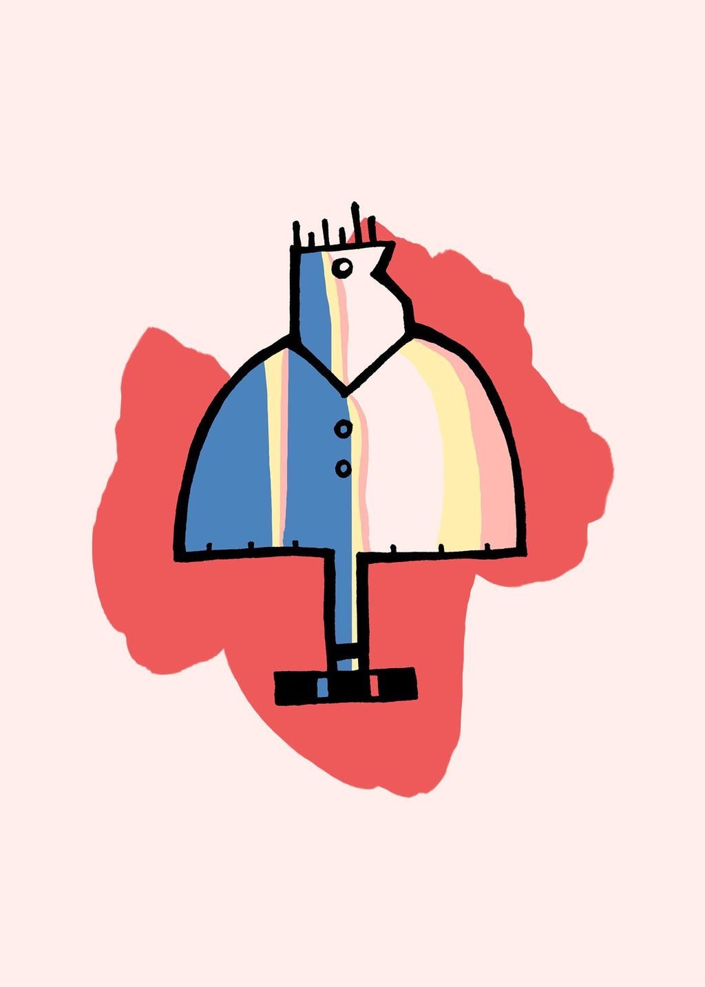 Muskelnando - digital colorierte Illustration - Illuwillu Kunstdruck 210x297mm210x297mm Charakter Farbe Kunstdrucke